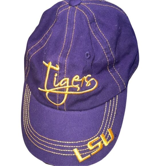 LSU Tigers Purple & Gold Baseball Cap Louisiana State University College Cap - Picture 3 of 12
